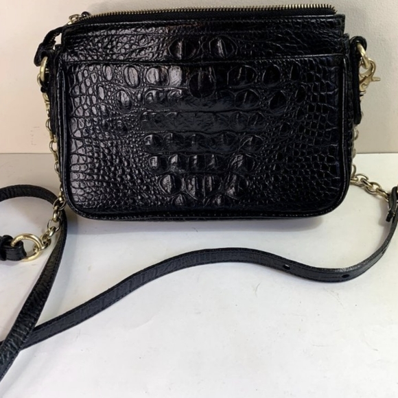 🖤Stunning Brahmin Purse/Bag - Genuine Crocodile Embossed Leather Line!! 🖤 - Picture 2 of 6
